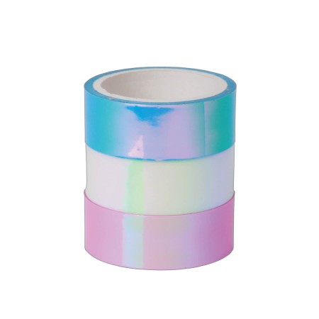 Foto ilustrativa Fita Adesiva Holográfica 15mmX5m - Blister com 3 Unidades