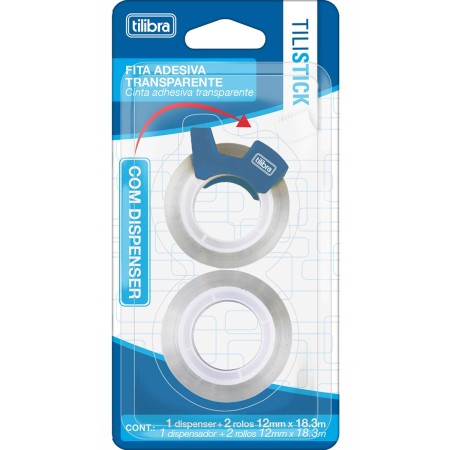 Foto ilustrativa Fita Adesiva Transparente 12mm x 18m