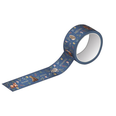 Foto ilustrativa Fita Adesiva Washi Tape 15mmX10m Estampada e Metalizada