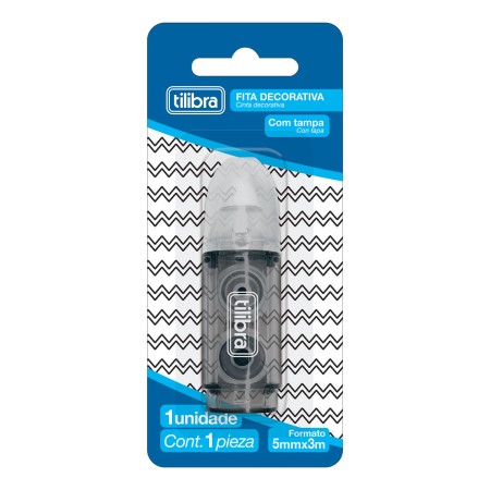 Foto ilustrativa Fita Decorativa 5mmX3m Sortidas - Patinhas, Pontinhos e Zigzag