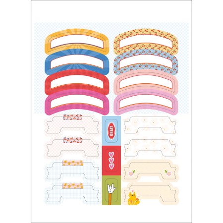 Foto ilustrativa Folhas de Adesivos Notes 6 folhas