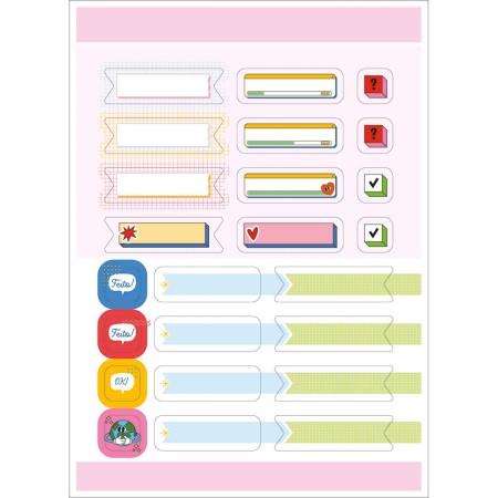 Foto ilustrativa Folhas de Adesivos Notes 6 folhas
