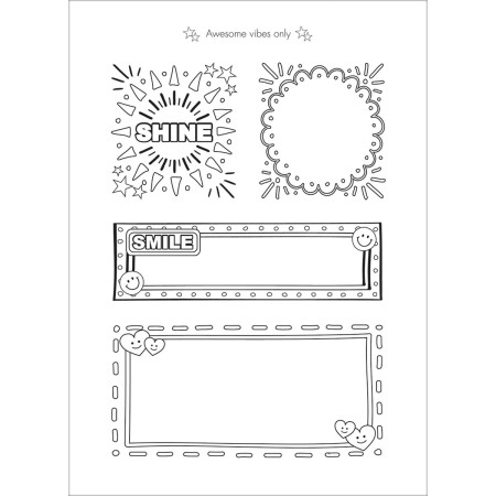 Foto ilustrativa Folhas de Adesivos para Colorir 6 folhas.