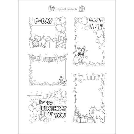 Foto ilustrativa Folhas de Adesivos para Colorir 6 folhas.