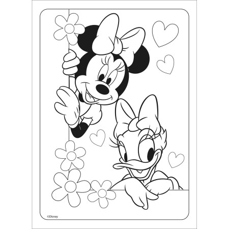 Foto ilustrativa Folhas de Adesivos para Colorir Minnie