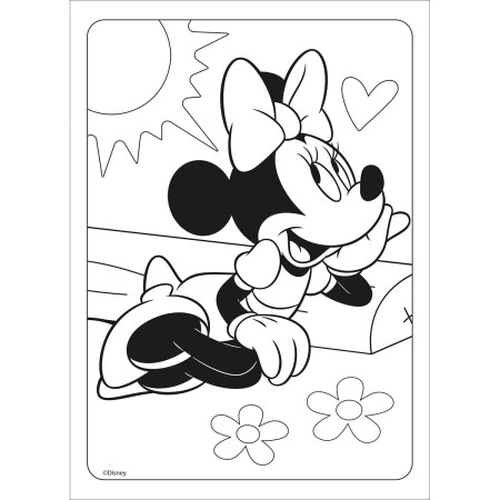 Foto ilustrativa Folhas de Adesivos para Colorir Minnie