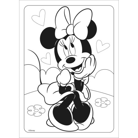 Foto ilustrativa Folhas de Adesivos para Colorir Minnie