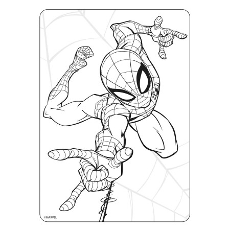 Foto ilustrativa Folhas de Adesivos para Colorir Spider-Man