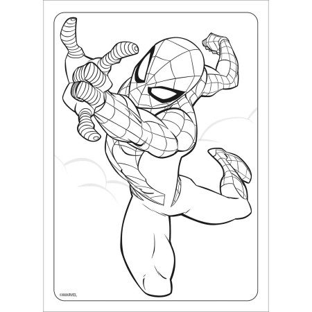 Foto ilustrativa Folhas de Adesivos para Colorir Spider-Man