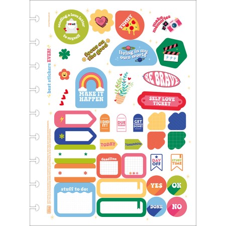 Foto ilustrativa Folhas de Adesivos para Tilidisco Colegial