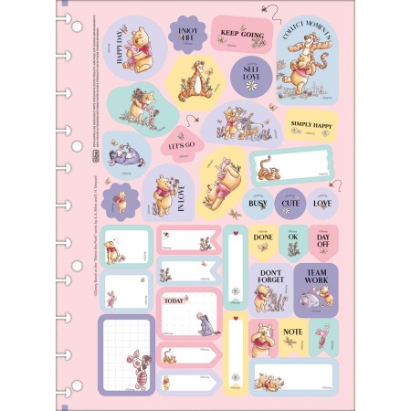 Foto ilustrativa Folhas de Adesivos para Tilidisco Pooh