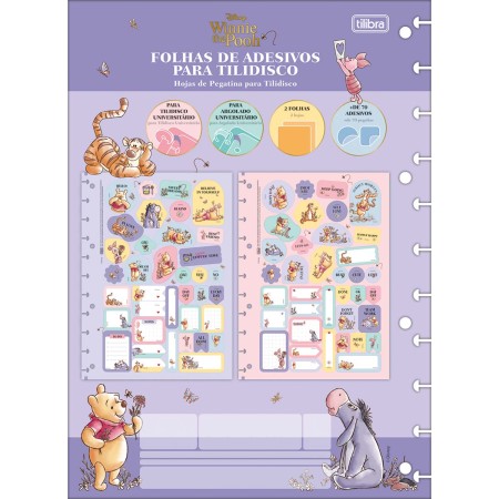 Foto ilustrativa Folhas de Adesivos para Tilidisco Pooh