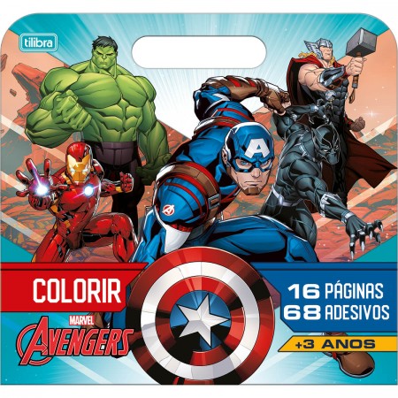 Folhas para Colorir Maleta Avengers 8 Folhas - Avengers - Escolar, Aprender  e Colorir - Tilibra