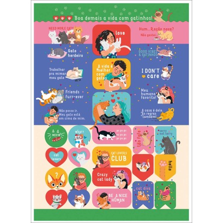 Foto ilustrativa Folhas Soltas de Adesivos para Pets 6 folhas