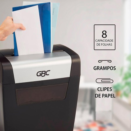 Foto ilustrativa Fragmentadora de papel Tilibra 8 folhas - PX08-04 127V