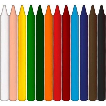 Foto ilustrativa Giz de Cera 12 Cores