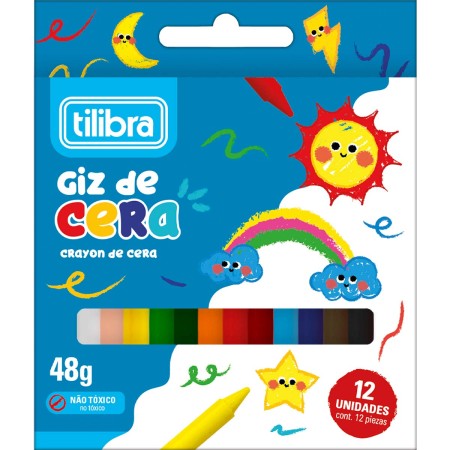 Foto ilustrativa Giz de Cera 12 Cores