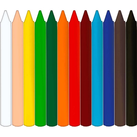 Foto ilustrativa Giz de Cera Big 12 Cores