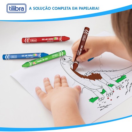 Foto ilustrativa Giz de Cera Big 12 Cores