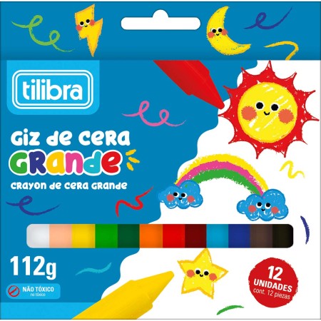 Foto ilustrativa Giz de Cera Big 12 Cores