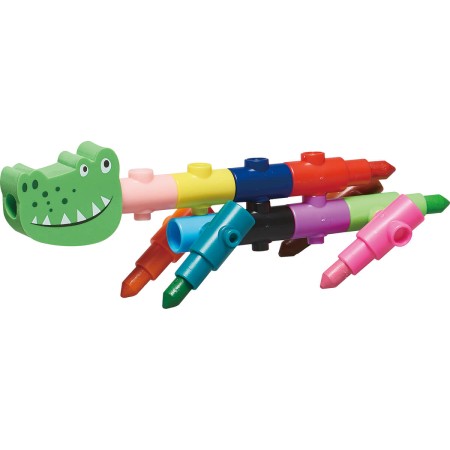 Foto ilustrativa Giz de Cera para Montar 12 Cores