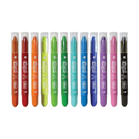 Foto ilustrativa Giz Retrátil Tili Gel 12 cores