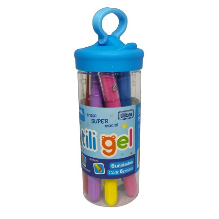 Foto ilustrativa Giz Retrátil Tili Gel 6 cores