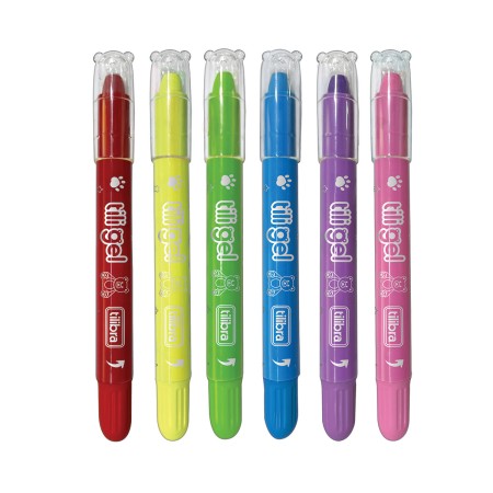 Foto ilustrativa Giz Retrátil Tili Gel 6 cores