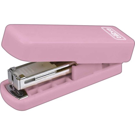 Foto ilustrativa Grampeador 10 Folhas Mini com Extrator G100 Rosa + 1000 Grampos Nº 10