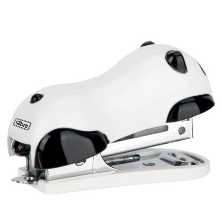 Foto ilustrativa Grampeador 12 Folhas Mini Com Extrator Panda + 1000 Grampos Nº 10