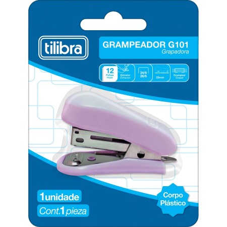 Foto ilustrativa Grampeador 12 Folhas Mini G101 Lilás