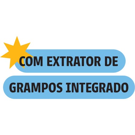 Foto ilustrativa Grampeador 15 Folhas com Extrator Dog com Pompom