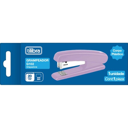 Foto ilustrativa Grampeador 20 Folhas de Mesa G102 Lilás