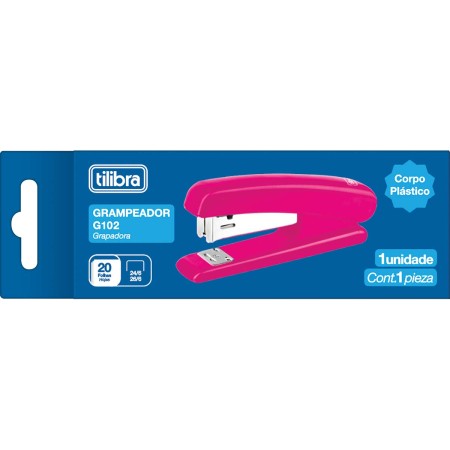 Foto ilustrativa Grampeador 20 Folhas de Mesa G102 Rosa