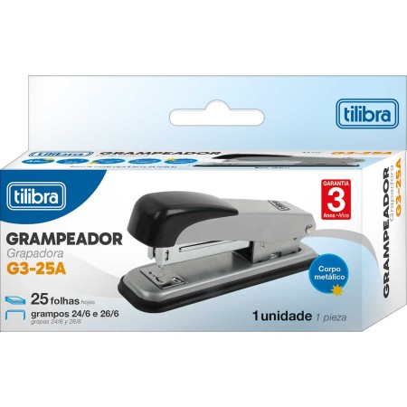 Foto ilustrativa GRAMPEADOR 25 FOLHAS DE MESA G3-25A PRATA