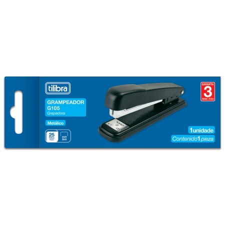 Foto ilustrativa Grampeador 25 Folhas Metálico de Mesa G105 Preto
