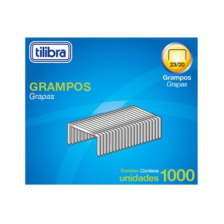 Foto ilustrativa Grampo 23/20 90-160 Folhas Galvanizado 1000 Unidades