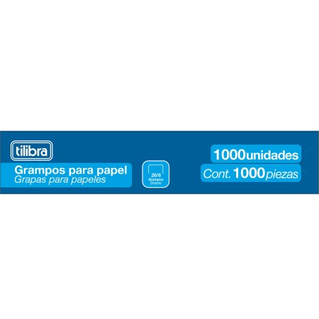 Foto ilustrativa Grampo 26/6 2-20 Folhas Galvanizado 1000 Unidades