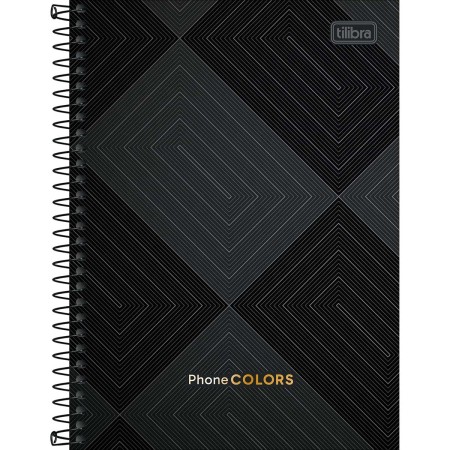Foto ilustrativa Índice Telefônico 13,9 x 21,0 de Mesa 39 Folhas Phone Colors