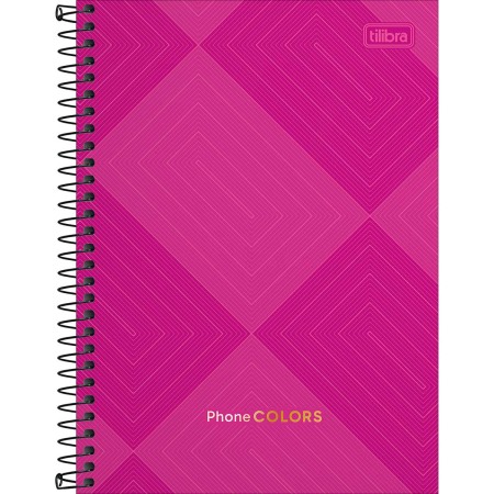 Foto ilustrativa Índice Telefônico 13,9 x 21,0 de Mesa 39 Folhas Phone Colors