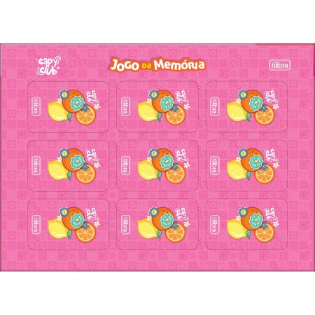 Foto ilustrativa Jogo da Memória com Livro Educativo Capyclub 18 Peças