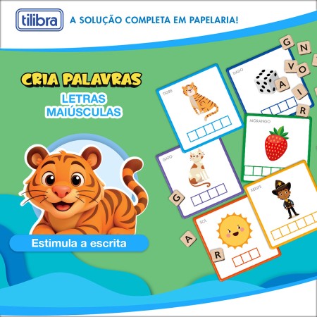 Foto ilustrativa Jogo Pedagógico Cria Palavras Maiúsculo