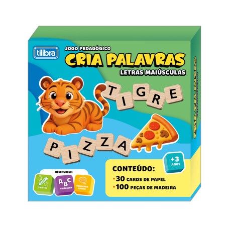 Foto ilustrativa Jogo Pedagógico Cria Palavras Maiúsculo