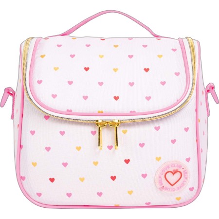 Foto ilustrativa Lancheira Tiracolo Académie Coração Metalizado