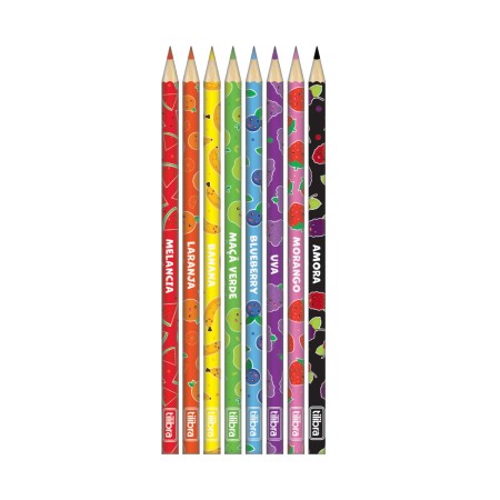 Foto ilustrativa Lápis de Cor Corpo com Cheirinho 8 Cores Redondo