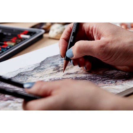 Foto ilustrativa Lápis de Cor em Carvão Tingido Unitário Slate