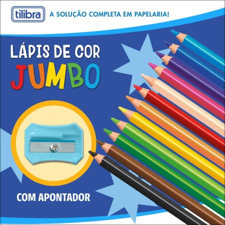 Foto ilustrativa Lápis de Cor Jumbo 12 Cores Triangular