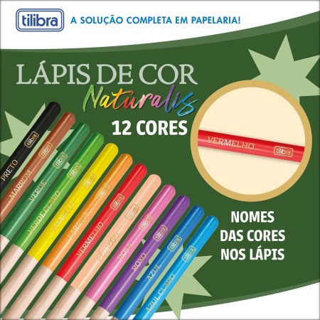 Foto ilustrativa Lápis de Cor Naturalis 12 Cores Redondo
