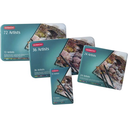 Foto ilustrativa Lápis de Cor Permanente Artists 24 Cores Estojo Lata