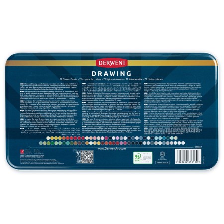 Foto ilustrativa Lápis de Cor Permanente Drawing 72 Cores Estojo Lata